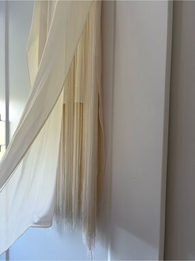 Zara Studio silk layered fringe dress
